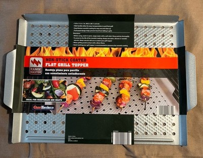 Grill Topper Flat Pan Non-Stick Brand New! 15.9 x11.3  With Handles