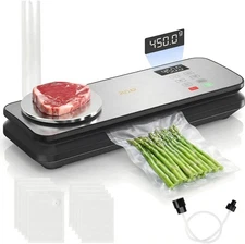 Vacuum Sealer for Food, 90kPA Powerful Food Saver Vacuum Sealer Machine with Dig