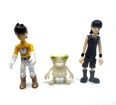 Bandai Ben 10 Alien Force Figuren x 3 - Kevin Levin & Driba 2'' Glow In The Dark