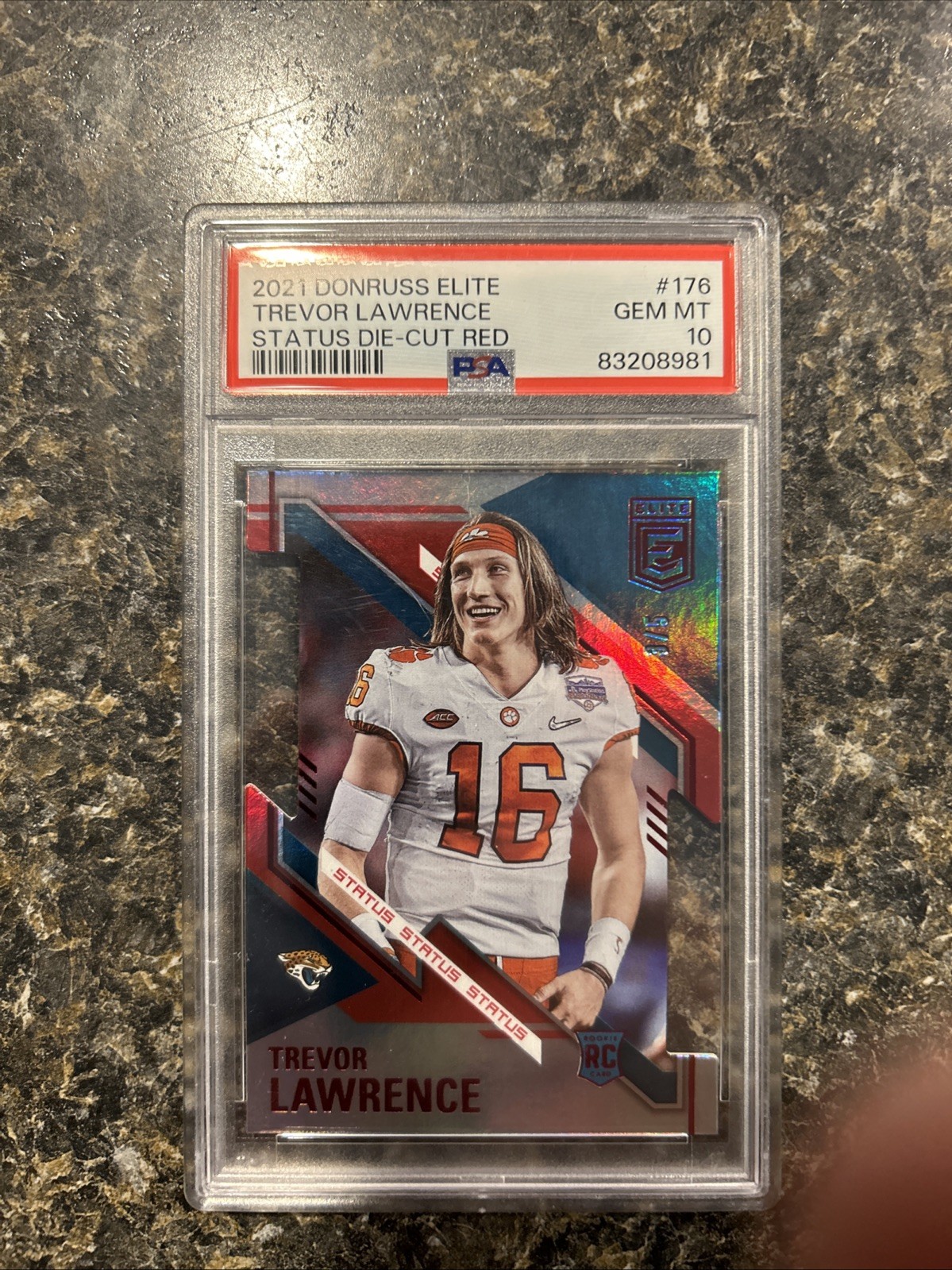 Trevor Lawrence Panini Donruss Elite #176 Status Die-Cut Red