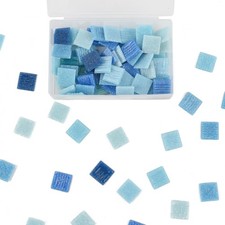 Iridescent Mosaic Tiles 250g, 3/4 Inch Squares for Crafts and DIY Projects