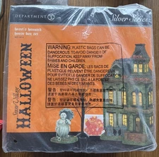 Dept.56 Silver Series Halloween Hazels Haunted House Box set of 4