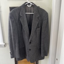 Vintage Oakton Ltd Wool Blazer Sport Coat Size 44R Houndstooth