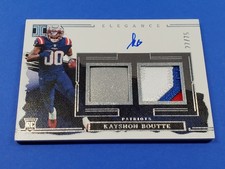 2023 PANINI IMPECCABLE KAYSHON BOUTTE ROOKIE AUTO PATCH HELMET SIGNATURE SP #/75