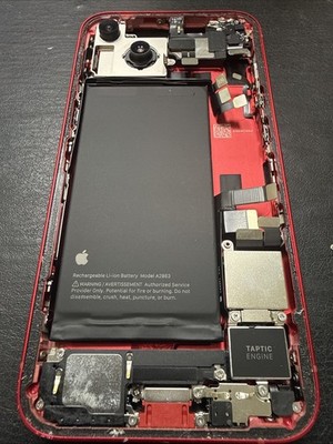 iPhone 14 Red Mid Frame Housing OEM Replacement W Small Parts Grade B