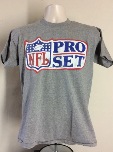 Vtg Early 90s Pro Set NFL Football Cards T-Shirt Heather Gray M Sports Cards