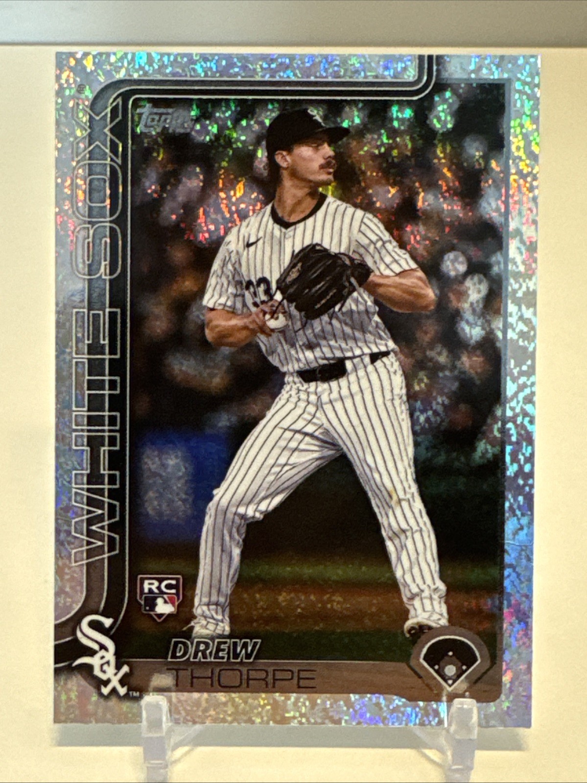 2025 Topps Series 1 Drew Thorpe #320 Sand Glitter Foil (RC) White Sox