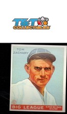 Tom Zachary 1983 Galasso 1933 Goudey Reprint #91 Boston Braves 17a