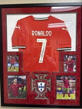 Cristiano Ronaldo Soccer Jersey Signed PSA/DNA Certified Double Sued Framing 7
