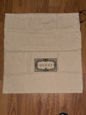 GUCCI Large Dust Bag 24in x 25in Drawstring Style Beige Authentic