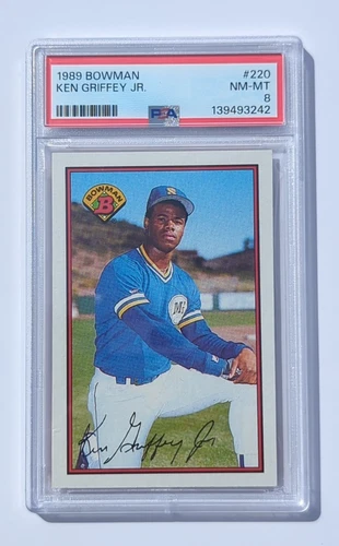1989 Bowman KEN GRIFFEY JR #220 Rookie PSA 8 NM MT Newly Graded Card