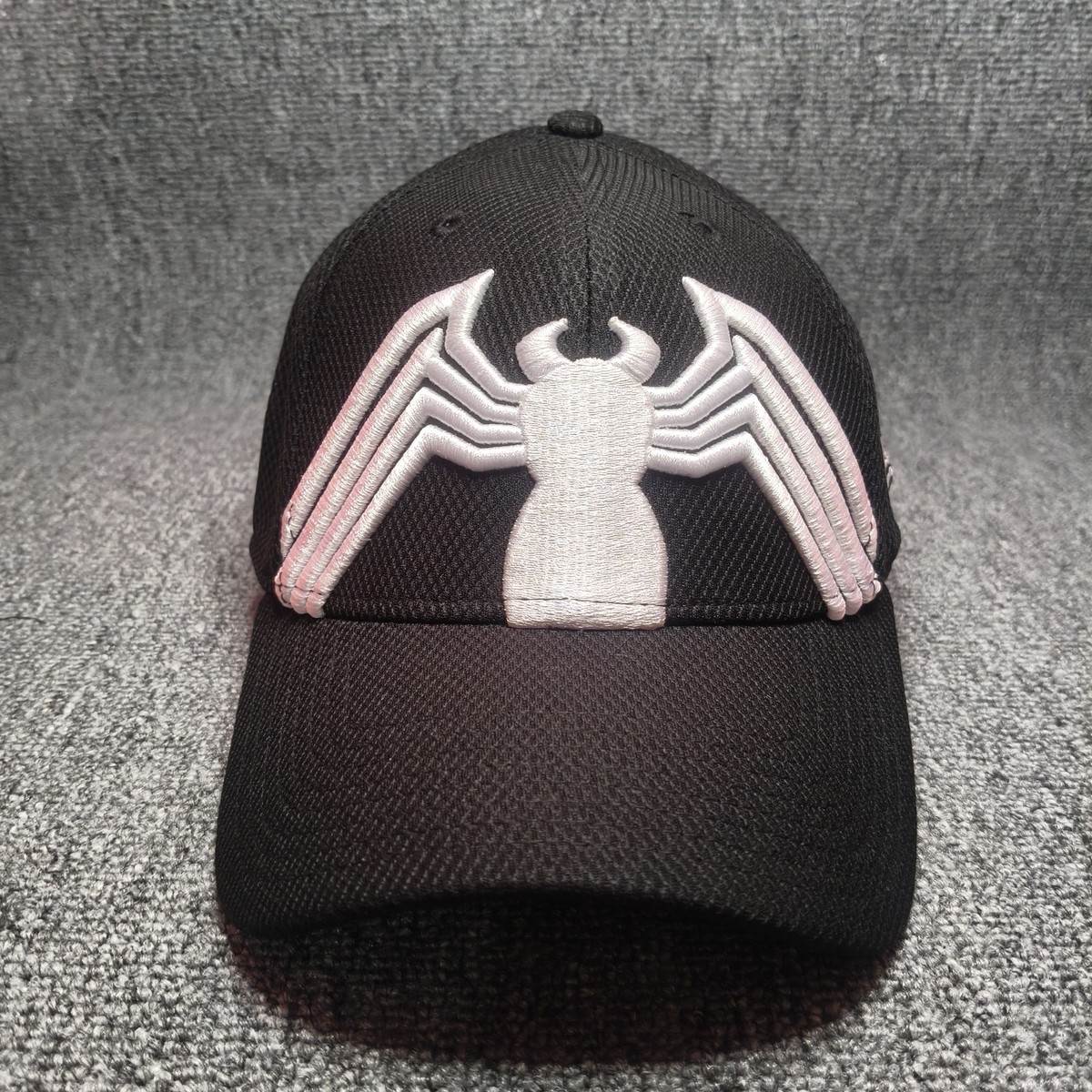 New Era 39THIRTY Marvel Venom Spider Logo Black Stretch Fit Hat Cap