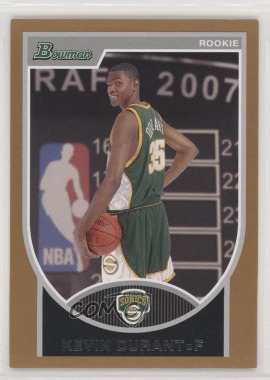 2007-08 Bowman Draft Picks & Stars Rookie Bronze 86/399 Kevin Durant #111 nd3