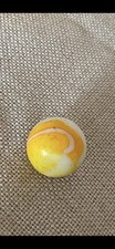 Vintage Yellow And White Swirl Marble Large Very Nice