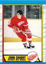 1989-90 O-Pee-Chee John Chabot Detroit Red Wings #225