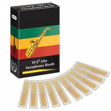 20 Pack Alto Sax Reeds 2.5 with Individual Plastic in Strength, natural