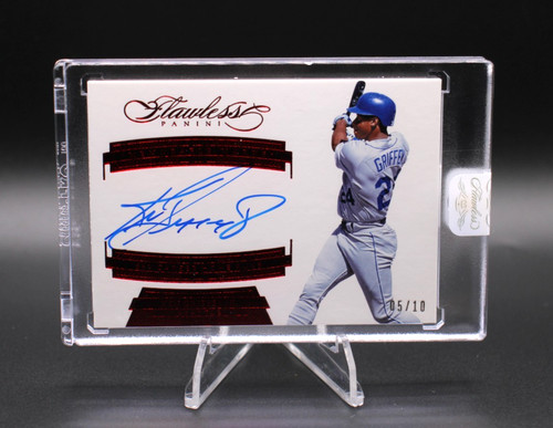 2017 Panini Flawless Memorable Marks Ruby #MM-JR Ken Griffey Jr. Auto 05/10