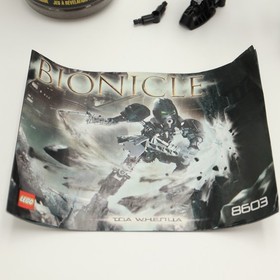 Lego Bionicle: Toa Whenua 8603 Black 100% Complete With Manual And Canister