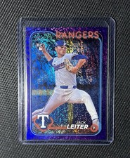 2024 Topps Update Series Jack Leiter Purple Foil RC /799 #US156 Rangers 