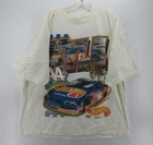 VINTAGE Kyle Petty Shirt Men XXXL White NASCAR AOP Hot Wheels Racing Promo 90s *