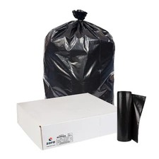 Zoro 396Gj3 Recycled Trash Bags: 55 Gal Capacity, 41 In X 54 In, 1.5 Mil Thick,
