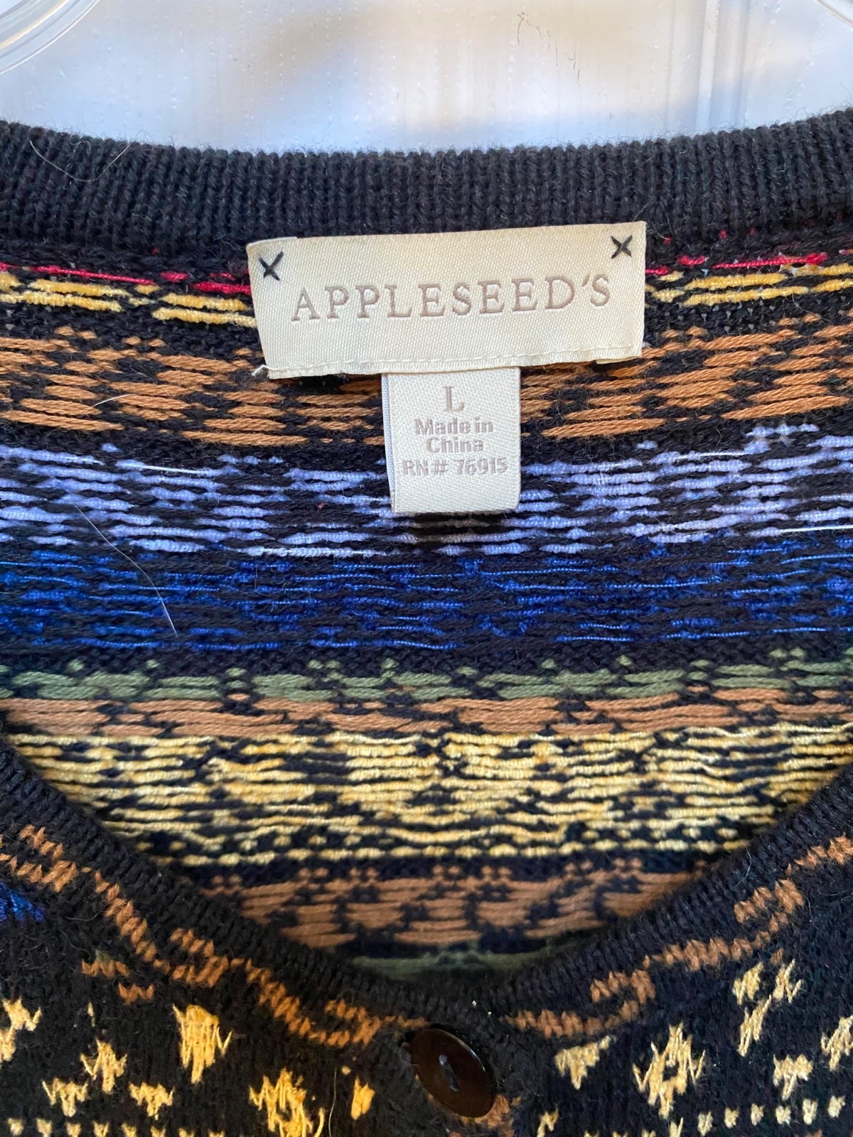 Appleseed Multicolor Patterned Cardigan Sweater- … - image 3
