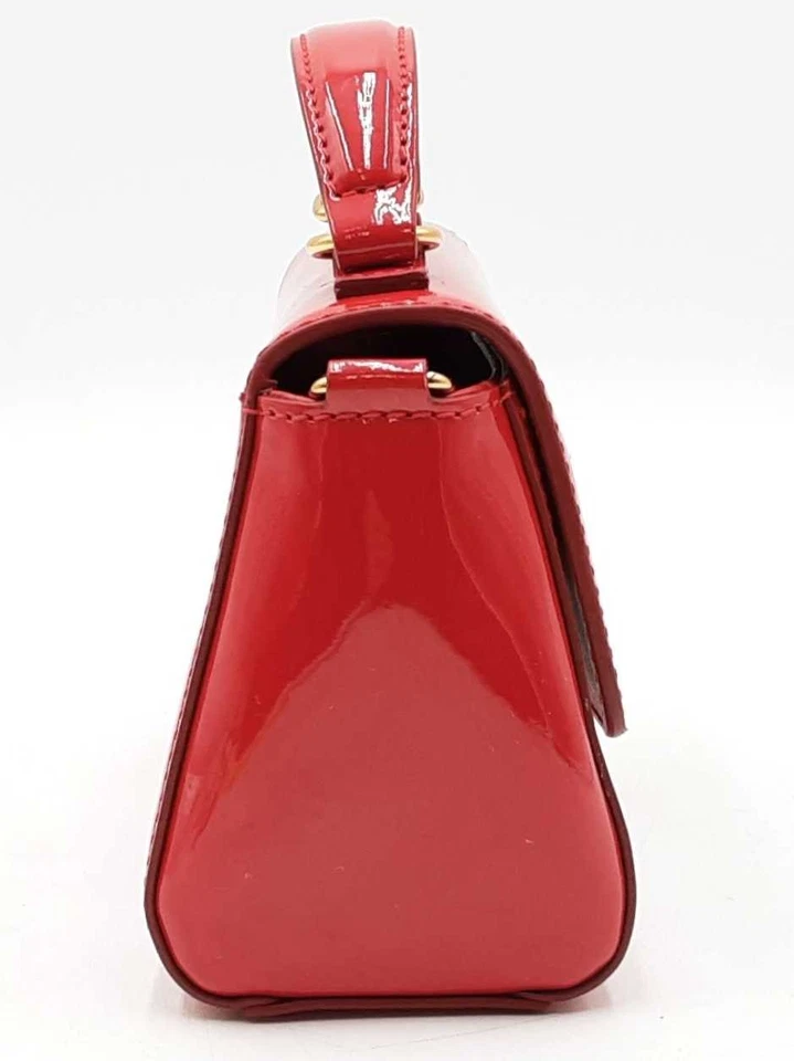 Bandolera Versace La Medusa Mini asa superior charol rojo Eb1125orxdu Foto 3 de 4