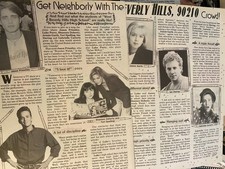 Beverly Hills 90210, Jason Priestley, Luke Perry, Two Page Vintage Clipping