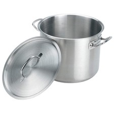 CRESTWARE SSPOT16 Stock Pot,11 3/8 in Dia,SS 21D995