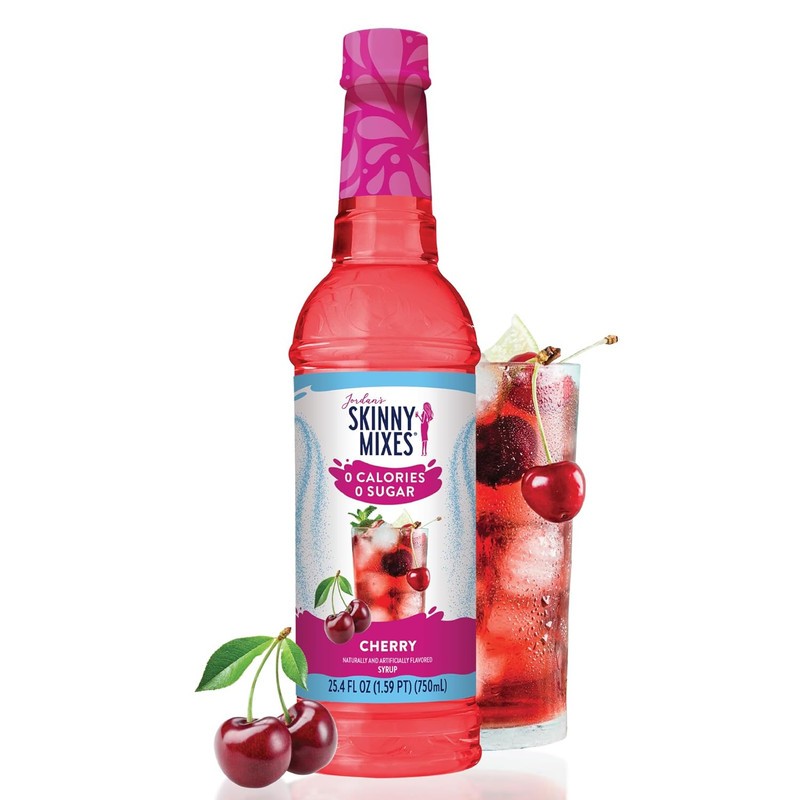 Jordan's Skinny Mixes Sugar Free Syrup, Cherry Flavor, 25.4 Fl Oz (Pack of 1)