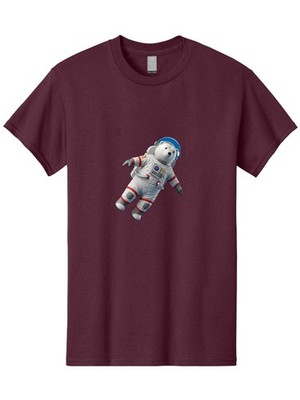 Polar-Bear-Astronaut-5 Mens Graphic Tee, 100% Cotton, Casual Summer Wear