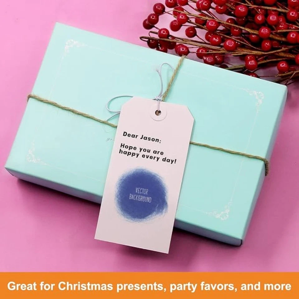 500 pcs Custom Printed Clothing Hang Tags Jewelry Pricing Tags 1-1/2" Diameter - Image 3 of 4