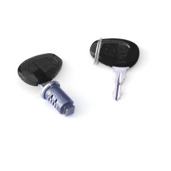 Kappa Motorcycle Luggage Single Standard Lock Kit With Fittings Black - 3-K500N