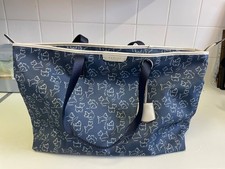 Radley blue bag with dog images, zip and handles CG B95