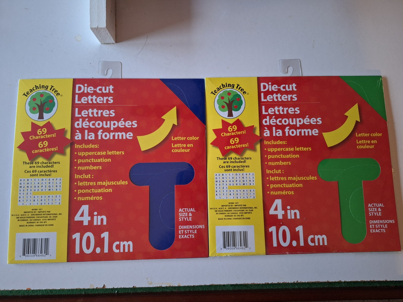2 Sets Teaching Tree 4” Die Cut Letters Punctuation Numbers 69 Characters