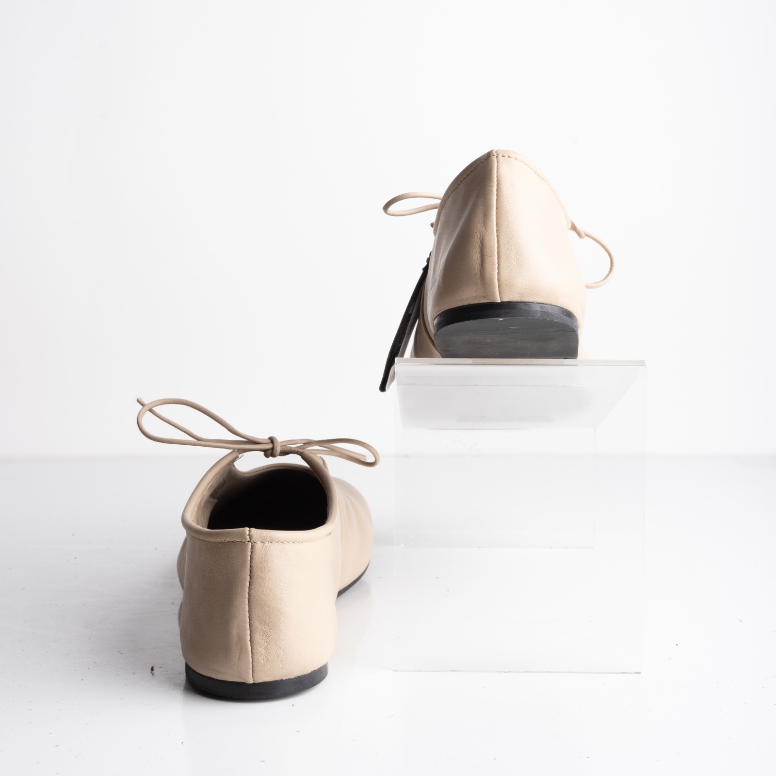 Massimo Dutti Womens Leather Ballet Flats Shoes Cream US 11 EU 42 NWB 1570/450 thumbnail 6