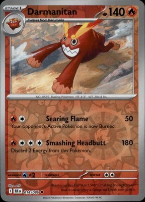Darmanitan Reverse Holo Uncommon SV: Black Bolt 014/086 NM