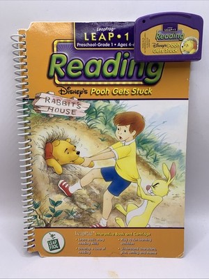 Leap Frog Leap 1 Reading Disney Pooh Gets Stuck Book & Cartridge