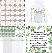50 Sets Baby Shower Party Favors Candles Including 50 Pcs Tealight Candles Thank