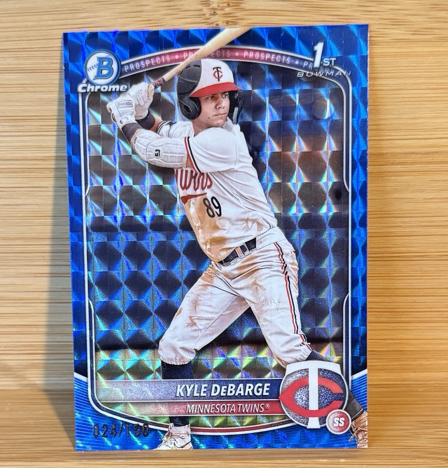 KYLE DEBARGE 2025 BOWMAN CHROME 1ST BLUE GEOMETRIC /150