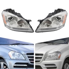 Fits 07-12 Mercedes-Benz GL350 GL450 GL550 Halogen Headlights Headlamps Pair Set