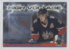 2000-01 Pacific Vanguard High Voltage Green 1/99 Theoren Fleury #22 v6h