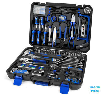 Prostormer 259-Piece Household Tool Kit w/ Storage Toolbox Blue