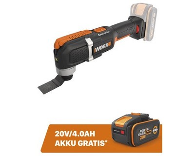 Akku-Multifunktionswerkzeug Sonicrafter WORX 20V WX696.9 + GRATIS Zugabeartikel 