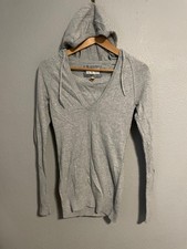VTG American Eagle Outfitters Sweater Womens Small Gray Hooded Bella Swan Y2K