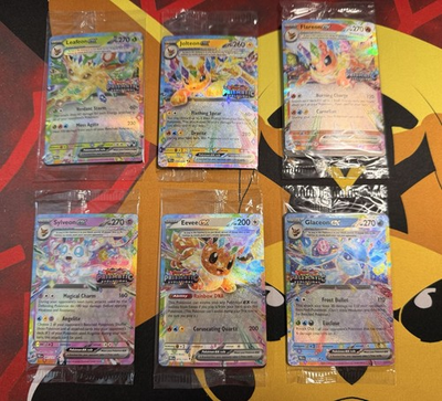 #ad Prismatic Evolutions Stamped Promo Bundle 6 Cards All Sealed Well Kept $99.95