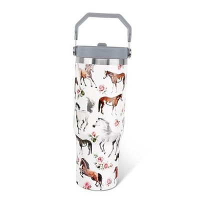 Horse Gifts for Women Girls, 30oz Horse Tumbler with Handle, Stuff for horse 03