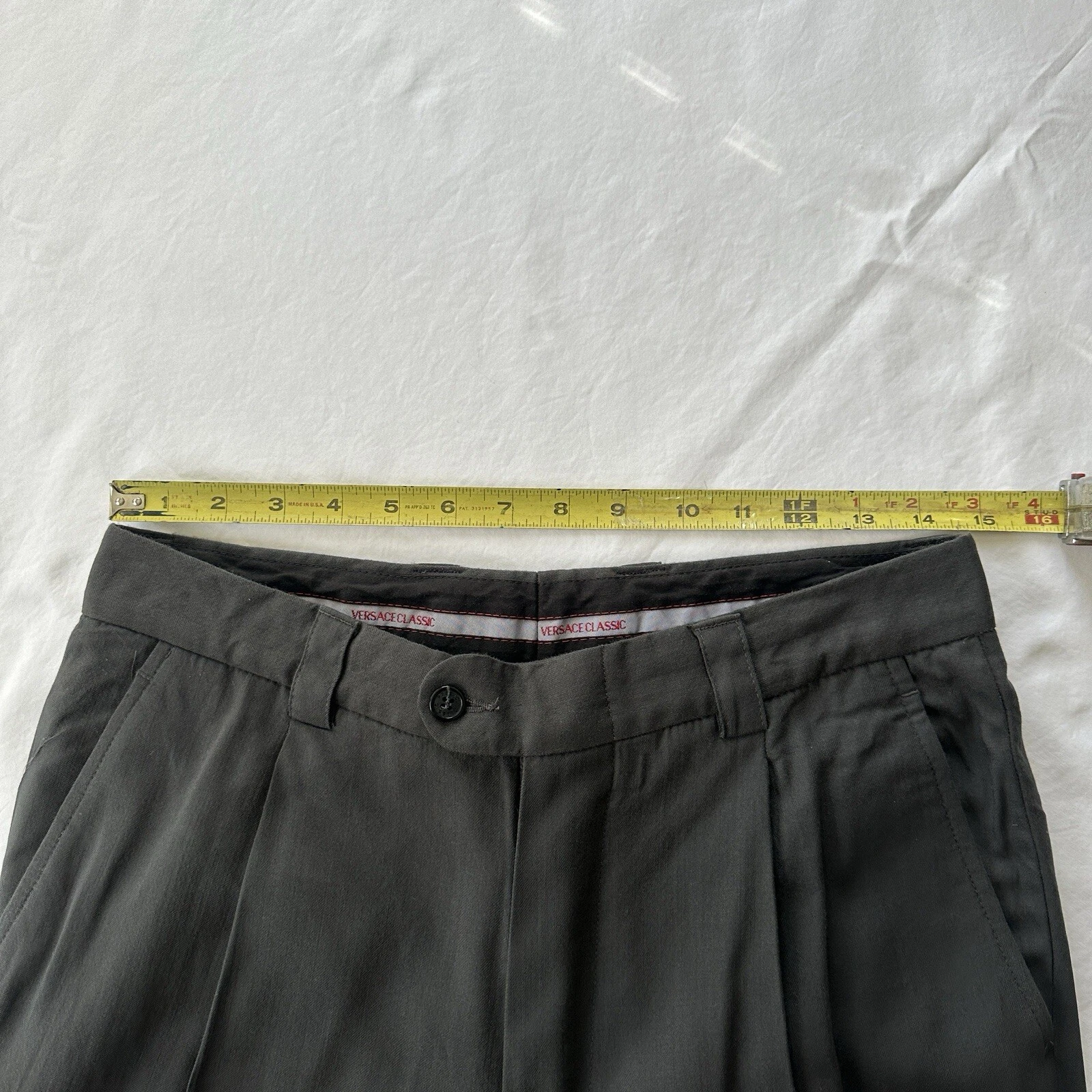 Versace abito pantalone plissettato 31x32