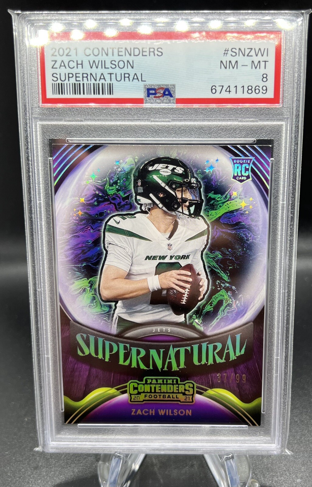 Zach Wilson Panini Contenders Supernatural #SNZWI Base