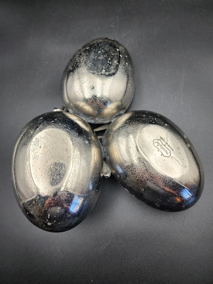 Mudpie Olive Branch Triple Section Nut Candy Dip Appetizer Aluminum Wood Olives - Image 4 of 4